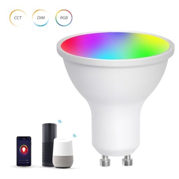 Умный дом GU10 WiFi 5W TUYA RGB+W светодиодная лампа