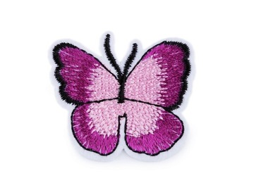 Termołatka naprasowanka motyl aplikacja fioletowa