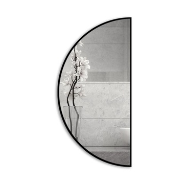 ЗЕРКАЛО ПОЛУЛУННИК ПОЛУКРУГ ПОЛУКРУГ 100x50 УЗКАЯ АЛЮМИНИЕВАЯ РАМА ЛОФТ