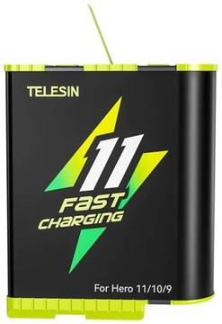 Быстрое зарядное устройство + 2 аккумулятора для GoPro 11 10 9