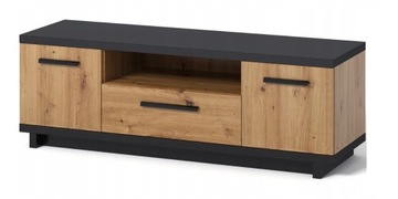 Szafka stolik RTV komoda loft artisan czarny INES RTV