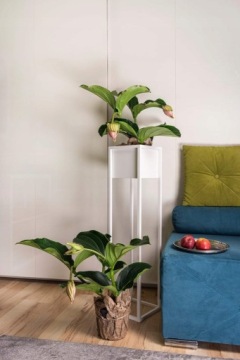 Металлическая подставка для цветов 70 см белая коробка LOFT