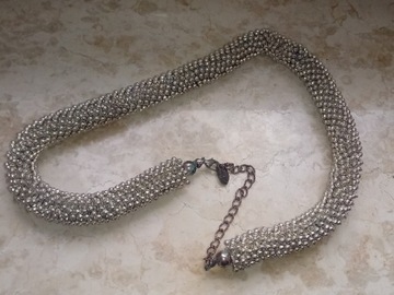 Krótki metalowy naszyjnik metal żmijka łańcuch gruba kolia elegancki EASTER