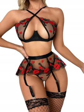 BIELIZNA EROTYCZNA SEKSOWNE UBRANIE SEXY KOMPLET