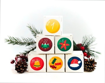 АДВЕНТ-КАЛЕНДАРЬ Растения для выращивания Набор своими руками 24 коробки Подарок на Рождество