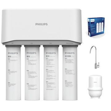 FILTR SYSTEM FILTRACJI WODY POD ZLEW ODWRÓCONA OSMOZA MINERALIZACJA PHILIPS
