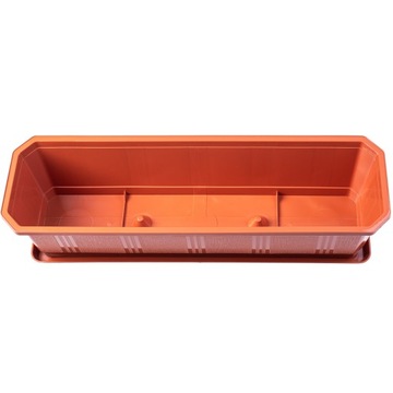 БАЛКОННЫЙ ЦВЕТОЧНЫЙ ГОРШОК С ПОДСТАВКОЙ 60 СМ ЦВЕТА