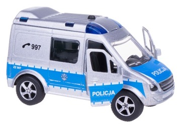 VAN POLICJA METALOWA ŚWIATŁO DŹWIĘK LEKTOR PL