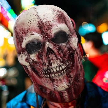 Halloween przerażająca dwugłowa osłona twarzy st