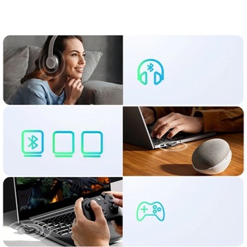 Adapter nadajnik do komputera, USB-A - Bluetooth 5.0, mały smukły, Ugreen