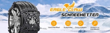 ЦЕПИ ПРОТИВОСКОЛЬЗЯЩИЕ ПРОТИВОСКОЛЬЖАЮЩИЕ ЦЕПИ Eagle Claw ДЛЯ КОЛЕС ГРЯЗЬ СНЕГ 165-265 мм
