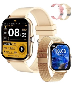 Elegancki Smartwatch Damski Rozmowy Puls 3 Paski
