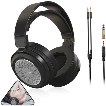 Alpha Słuchawki Studyjne Otwarte 10 Hz-28 kHz Adapter + Pokrowiec Behringer