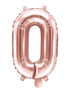 Balon Foliowy Cyfra 0 Rose Gold 35cm