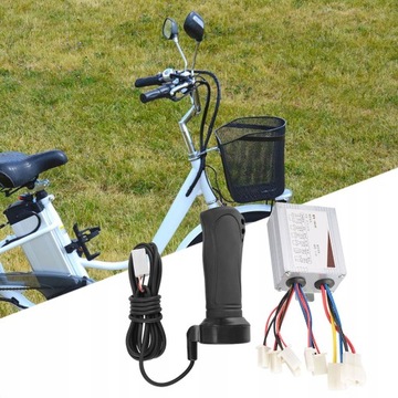 24 В 500 Вт УПРАВЛЕНИЕ ДВИГАТЕЛЕМ ВЕЛОСИПЕДНЫЙ КОНТРОЛЛЕР РЕГУЛЯТОР ЩЕТКА + НИЗКАЯ РУЧКА