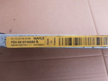 CHLADIČ KLIMATIZACE OPEL GRANDLAND X 9816746580