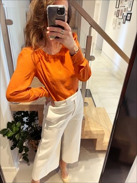 Bluzka koszula pomarańczowa elegancka do pracy M