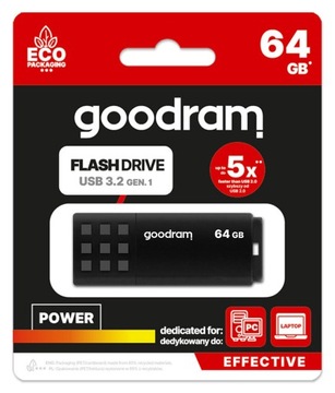 Флеш-накопитель GOODRAM UME3 Power емкостью 64 ГБ