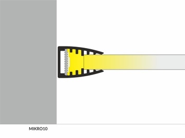 СВЕТОДИОДНЫЙ ПРОФИЛЬ 6 ММ MICRO10, НАНЕСЕННЫЙ НА ПЛЕКСИ-СТЕКЛО ТОЛЩИНОЙ 1 М