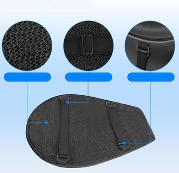 УНИВЕРСАЛЬНАЯ ПОДУШКА СИДЕНЬЯ С 3D СЕТКОЙ, ПОГЛОЩЕНИЕ УДАРА, ЧЕРНАЯ