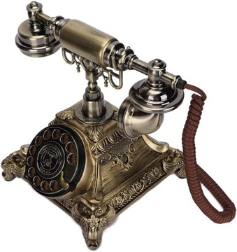 Винтажный телефон, Роторный проводной телефон,