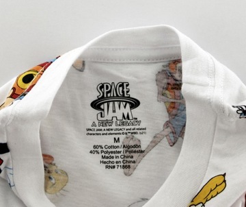 Space Jam Kosmiczny Mecz Tune Squad Koszulka męska T-Shirt r. M biała