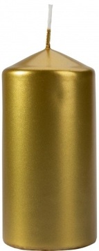 Świeca walec 60/120 BISPOL Złoty Metalik 12cm