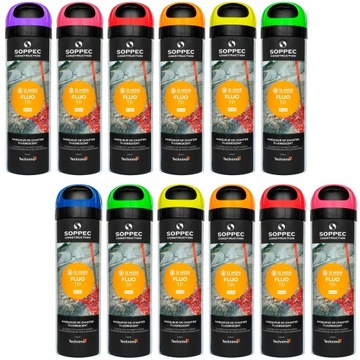 SOPPEC FLUO TP СМЕСЬ МАРКИНГОВЫХ КРАСОК ЦВЕТОВ 12x