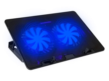 ОХЛАЖДАЮЩАЯ ПОДСТАВКА ДЛЯ НОУТБУКА USB LED 2 ВЕНТИЛЯТОРА РЕГУЛИРУЕМАЯ ПОДСТАВКА