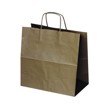 Torba papierowa 400x180x390 SZARA duża 100 sztuk
