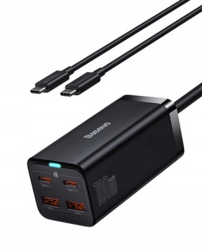 БЫСТРОЕ МОЩНОЕ СЕТЕВОЕ ЗАРЯДНОЕ УСТРОЙСТВО BASEUS ИСТОЧНИК ПИТАНИЯ 2X USB 2XUSB-C QC 20 В 100 Вт