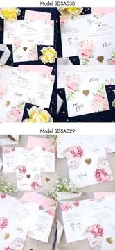 СВАДЕБНЫЕ ПРИГЛАШЕНИЯ, Сложенный гламур - 2 ШТ.