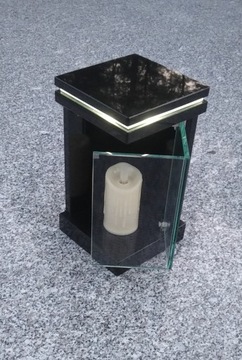 Lampion granitowy nagrobny granitowy PODSWIETL LED