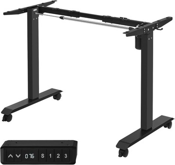 Biurko regulowane Songmics 117 cm x 130 cm x 60 cm czarny