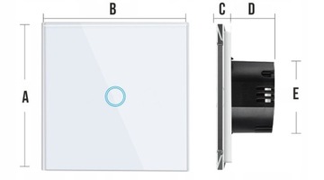 СЕНСОРНЫЙ СТЕКЛЯННЫЙ ВЫКЛЮЧАТЕЛЬ ОДИНАРНЫЙ ВЫКЛЮЧАТЕЛЬ СВЕТА БЕЛЫЙ БЕЛОЕ СТЕКЛО