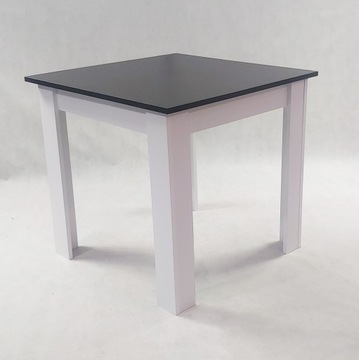 Современный стол 80 BW с 4 черными стульями Nice