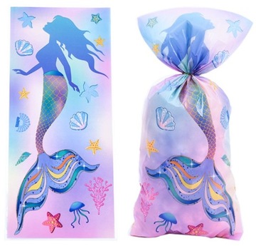 FOLIOWE TOREBKI CELOFANY 27cm 50szt DLA DZIEWCZYNKI PREZENT DZIEŃ DZIECKA