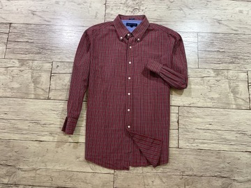 TOMMY HILFIGER SLIM FIT Koszula Męska kratka cotton XL 17 1/2