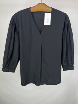Czarna bluzka damska basic ovesizowa UNIQLO bawełna r. M