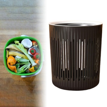 Контейнер для мусора круглый для прачечной, кухни, детской комнаты, черный S