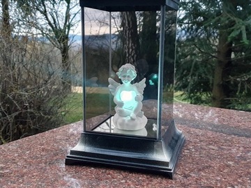 СВЕЧА-ВСТАВКА АНГЕЛ МАЛЕНЬКИЙ АНГЕЛ СВЕТОДИОДНАЯ ФИГУРКА ДЛЯ МОГИЛЫ