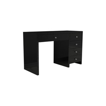 Czarne szklane biurko Glamour - 160cm
