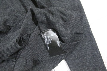 UNIQLO 100% WOOL PREMIUM VEE MĘSKI LEKKI SWETER M