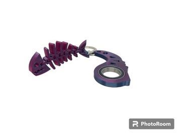 Брелок с подшипником пиранья акула KeyRambit KeySpinner TikTok