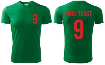 Koszulka piłkarska sportowa z nadrukiem personalizacja własny napis numer M