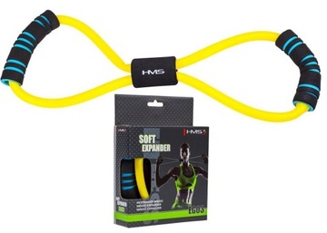 Ekspander Gumowy Ósemka Ćwicz Ręce Plecy Klatkę Żółty EG03 HMS 46 CM
