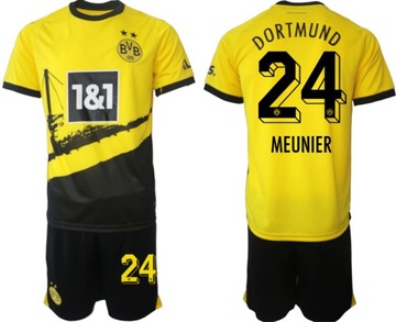 Komplet koszulek piłkarskich Dortmund home Nr 24 MEUNIER