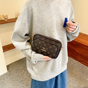 НАСТЕННАЯ СУМКА ЖЕНСКАЯ, ВМЕСТИТЕЛЬНАЯ, КОРИЧНЕВЫЙ УЗОР