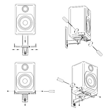 Крепления для колонок B-Tech BT77, белые, 2 шт.