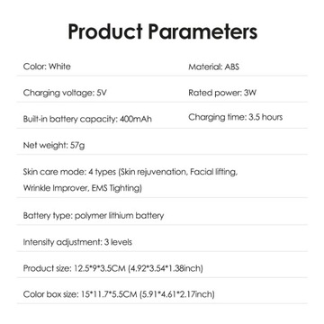 Ems Neck Beauty Instrument Narzędzie do usuwania zmarszczek na szyi i twarzy Urządzenie do masażu